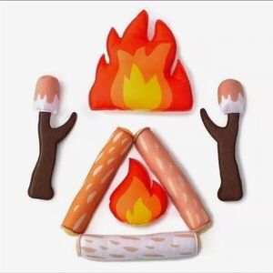 Plush Campfire Set with Felt Flames and Logs
